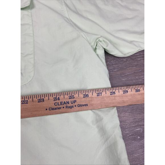 Columbia PFG Men 2X/2TF Lime Green Pocket Vented Short Sleeve Button Up Shirt - Picture 6 of 11